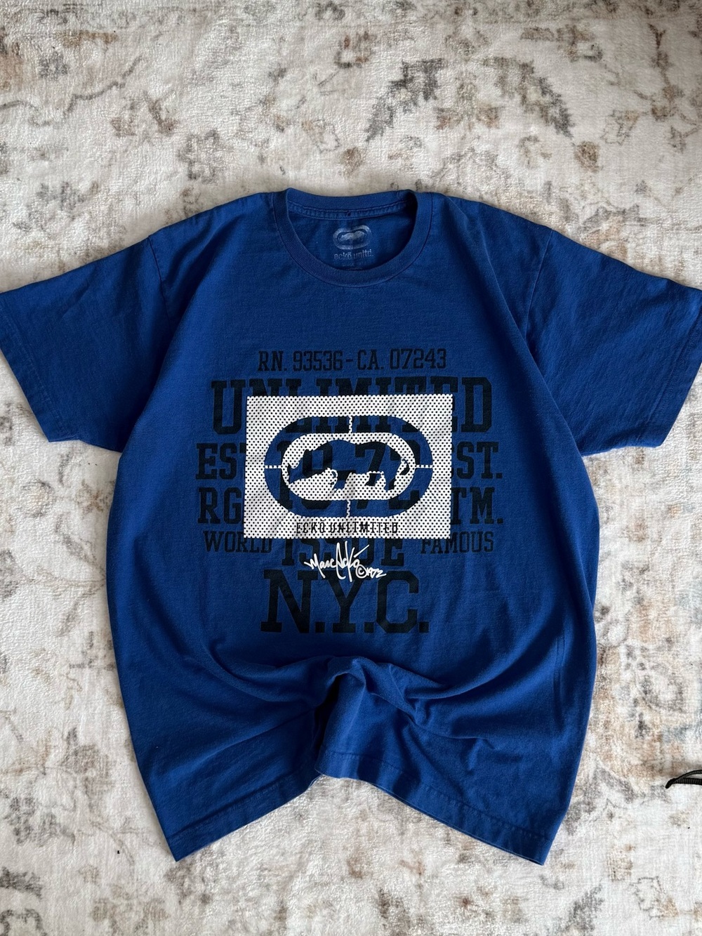Ecko Unlimited Royal Blue Graphic Logo Tee